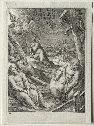 Passieset:  Christus op de Olijfberg door Zacharias Dolendo