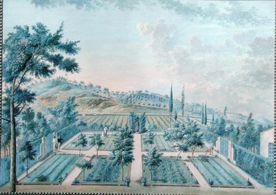 Uitzicht op de tuin van M. Reverdit nabij Toulon, Frankrijk door Zacharie Felix Doument