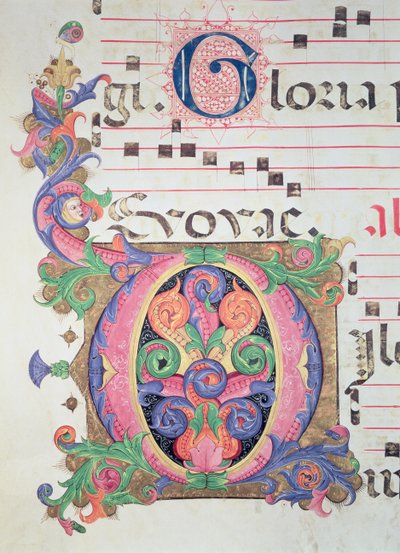 Missaal 515 fol.146r Geïllustreerde initiaal 