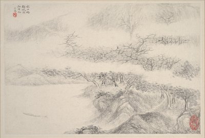 Landschappen, gedateerd 1644 door Zhang Feng