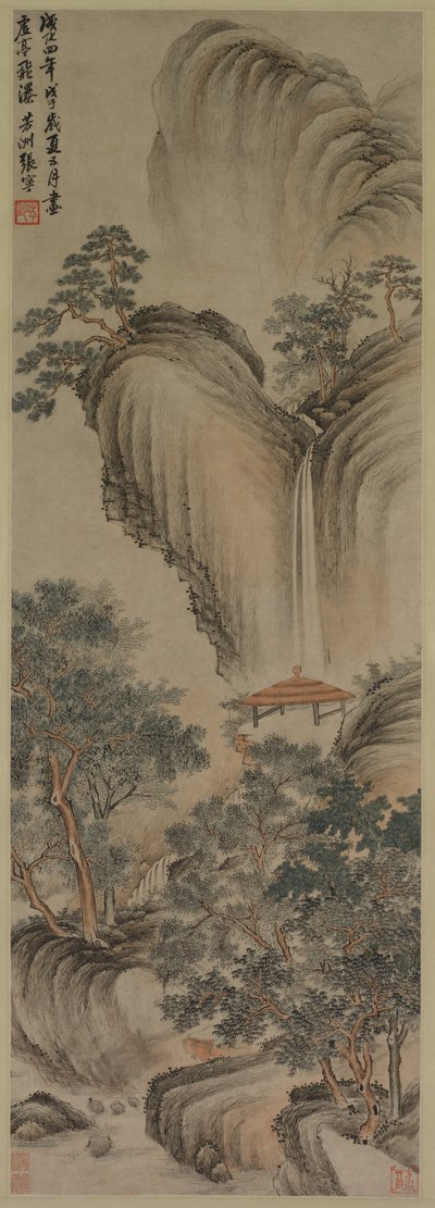 Lege Prieel en Snelle Waterval, 1468 door Zhang Ning