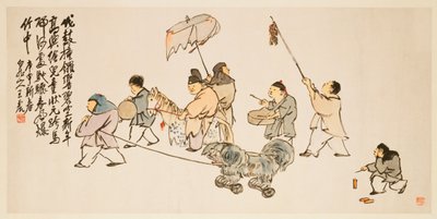 Kinderen Spelen met Nieuwjaar door Zhen Wang