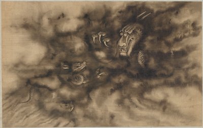 Draken in Wolken, Qing-dynastie door Zhou Xun