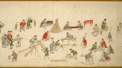 Straatbeelden in tijden van vrede 太平風會圖 door Zhu Yu