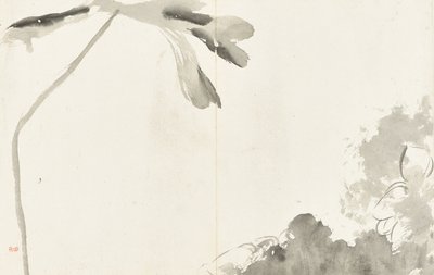 Landschappen en Bloemen, album van zes bladen door Zhu da Bada Shanren