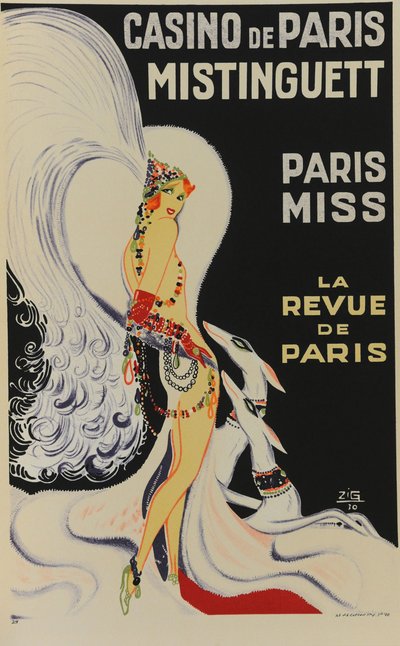 Casino de Paris. Mistinguett. Paris Miss, 1930 door Zig