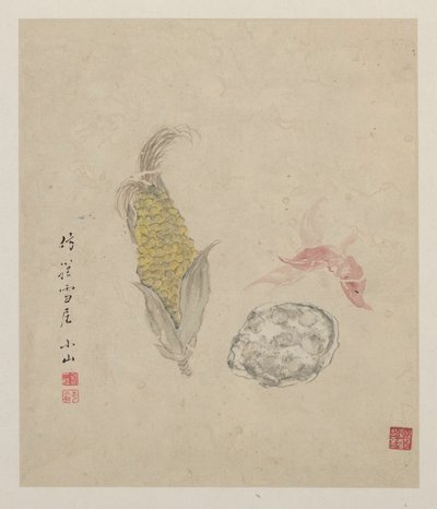 Maïs, lotuswortel en waterkastanje door Zou Yigui