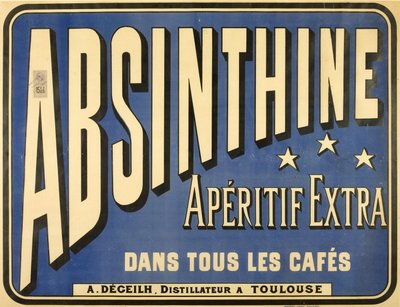 Affiche voor de absint aperitief extra, in alle cafés door Frederick (attr. to) Barnard