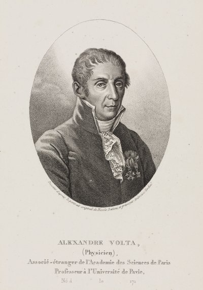 Alessandro Volta, Italiaanse natuurkundige en uitvinder, ca. 1800 door Frederick (attr. to) Barnard