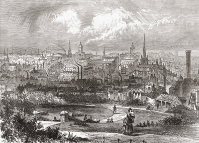 Birmingham, West Midlands, Engeland in de late 19e eeuw, uit Our Own Country gepubliceerd in 1898 door Ferdinand Georg Waldmuller