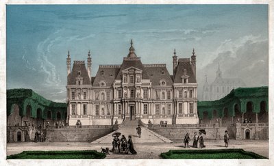 Kasteel van Maison Lafitte, circa 1850 door . .