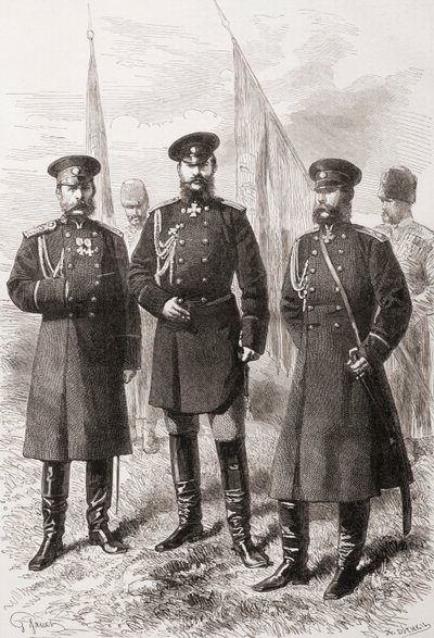 Generale staf van het Kaukasische leger tijdens de Russisch-Turkse Oorlog (1877-1878) door . .