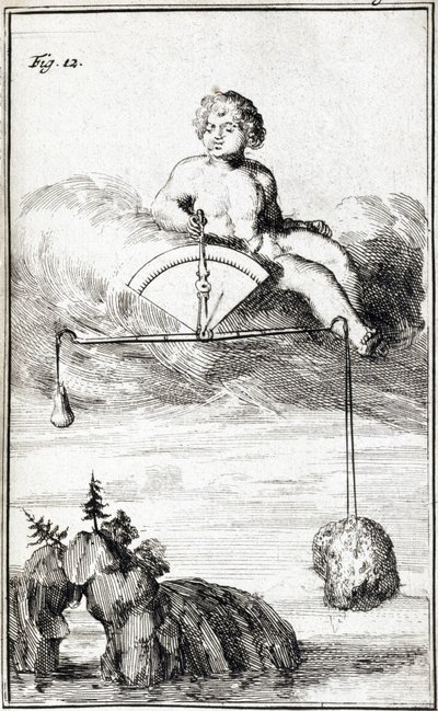 Cupido meet de luchtvochtigheid door Ferdinand Georg Waldmuller