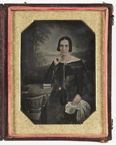Daguerreotype van een vrouw, ca. 1845 door Frederick (attr. to) Barnard