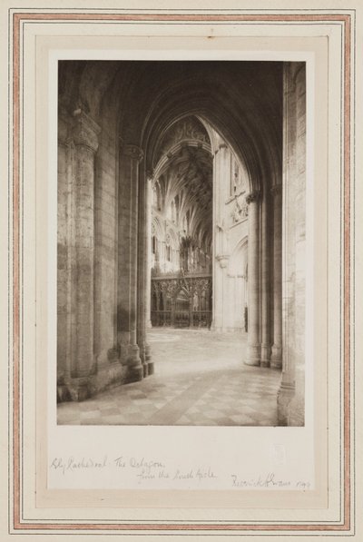 Ely Cathedral, de Octagon vanaf het Zuidelijke Zijbeuk door John Pardon