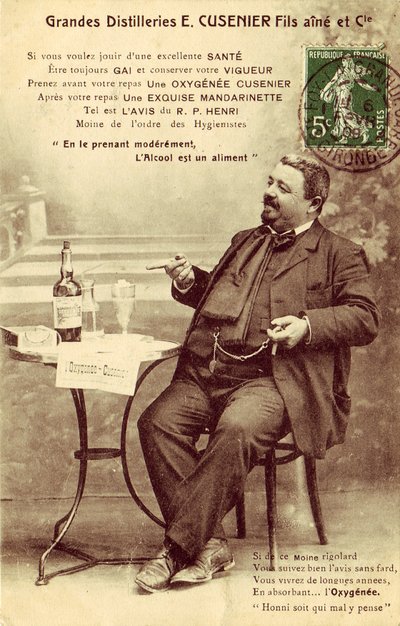 "Met mate genomen, is alcohol een voedingsmiddel" door Frederick (attr. to) Barnard