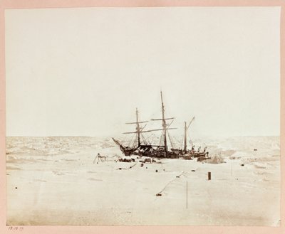 Expeditie naar de Noordpool (1875-1876) van kapitein George Nares (1831-1915): Floeberg Beach, Alert in winterkwartieren door Frederick (attr. to) Barnard