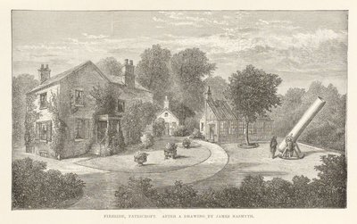 Haardvuur, Patricroft (naar een tekening van James Nasmyth, ca. 1840) door Frederick (attr. to) Barnard