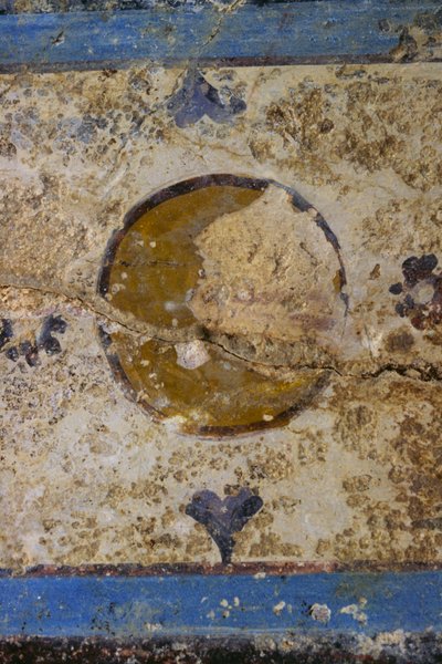 Fresco fragment, Salus Augusta Tempel-Cryptoporticus, oude Romeinse stad Urbs Salvia, Urbisaglia, Marche, Italië door William Walcutt
