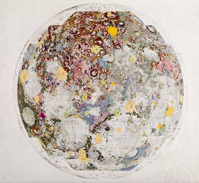 Geologische kaart van de maan door Frederick (attr. to) Barnard