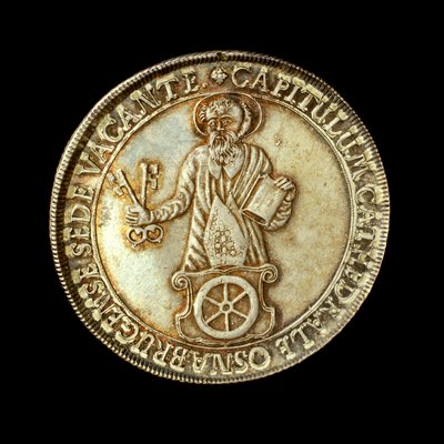 Duitse munt met volledige afbeelding van Sint-Pieter, patroonheilige van het bisdom door Hippolyte Lalaise Devéria
