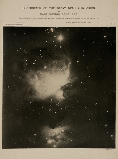 Grote Orionnevel (M42), 4 februari 1889 door John Pardon