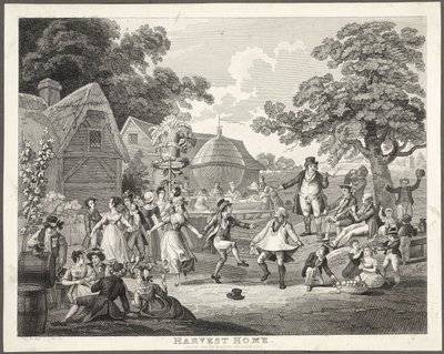 Oogstfeest, ca. 1810-1820 door Frederick (attr. to) Barnard