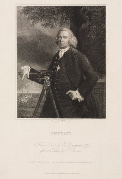 James Brindley, Britse civiel ingenieur en kanaalbouwer door Frederick (attr. to) Barnard