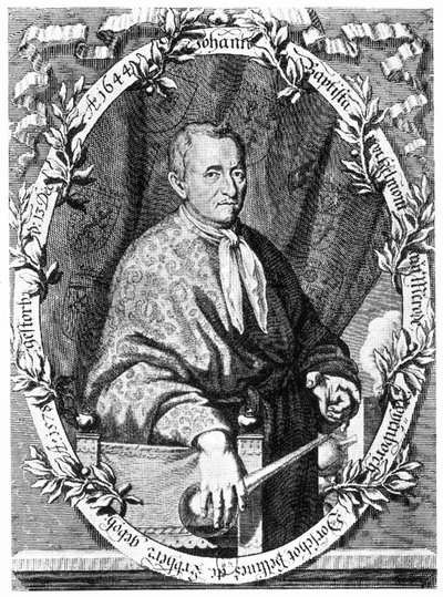 Joannes Baptiste van Helmont, Belgische chemicus en arts, ca. 1630s door Ferdinand Georg Waldmuller