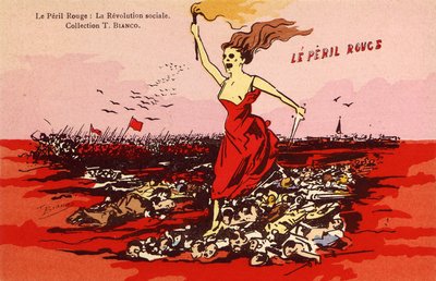 Le Peril Rouge - De Sociale Revolutie, ca. 1910 door Frederick (attr. to) Barnard