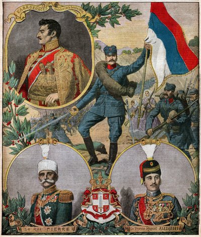 Servische nationale helden door Ferdinand Georg Waldmuller