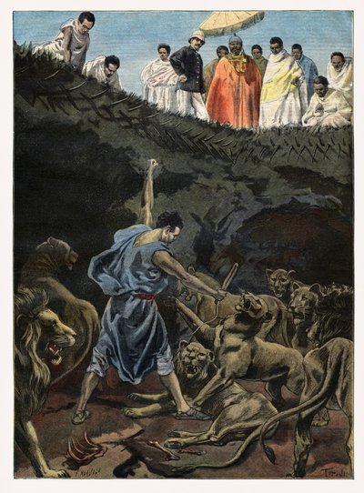 Leeuwen van Menelik II door . .