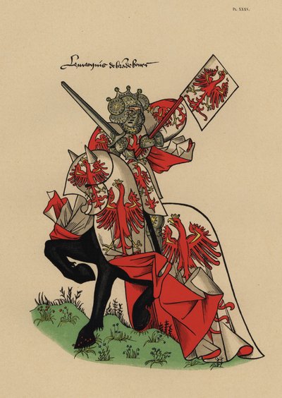 Markies van Brandenburg, Marquis de Brandenberg, met standaard door John Pardon