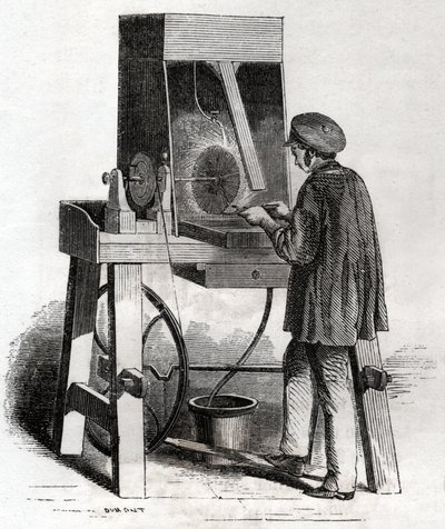 Werknemer in de goudsmederij. Werknemer in de zilversmederij door Frederick (attr. to) Barnard