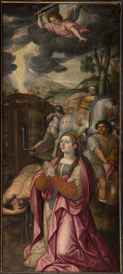 Parochiekerk Sint-Walburga. Drieluik. door . .