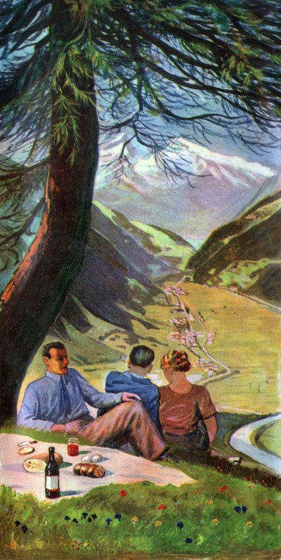 Picknick in Zwitserland, ca. 1930-1940 door . .