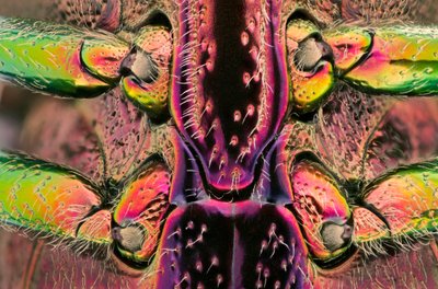Polybothris quadricollis uit Madagaskar. Detail van de buik (macrofotografie) door John Pardon