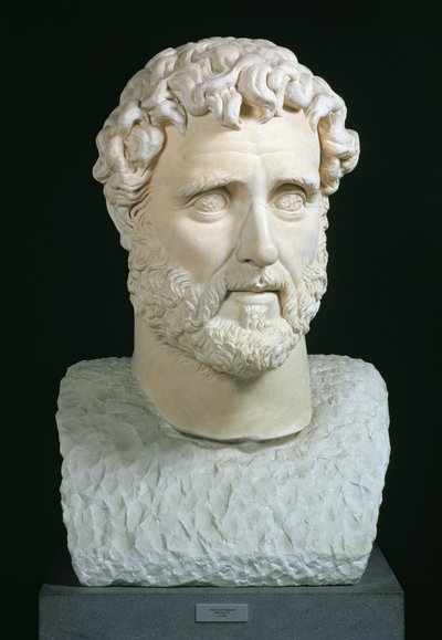 Portretbuste van keizer Antoninus Pius (86-161) uit de Baden van Caracalla, Rome, ca. 140 door Hippolyte Lalaise Devéria