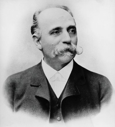 Portret van Bartolomeo Emilio Camillo Golgi, Italiaanse wetenschapper en arts, Nobelprijs voor Geneeskunde in 1906, foto door William Walcutt