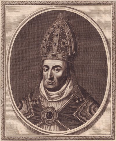 Portret van William Waynflete, bisschop van Winchester, kopergravure door John Goldar door William Walcutt