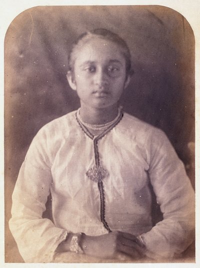 Portret van een jonge vrouw, Ceylon, ca. 1875 door Ferdinand Georg Waldmuller