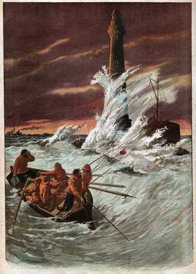 Bevoorrading van een vuurtoren door Ferdinand Georg Waldmuller