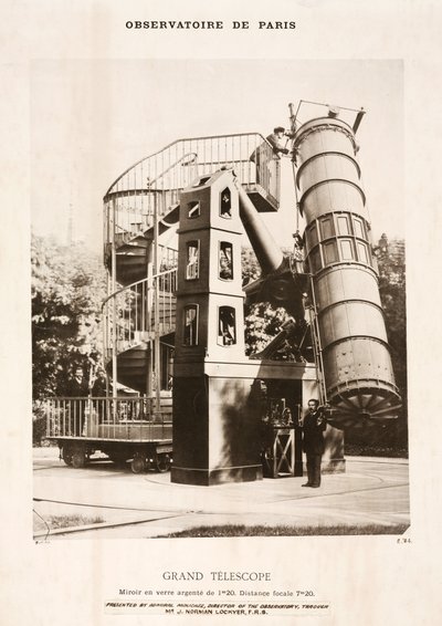 Reflecterende telescoop, Parijs Observatorium door Frederick (attr. to) Barnard