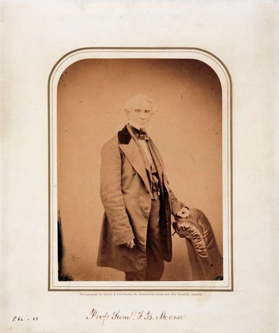 Samuel F B Morse, Amerikaanse kunstenaar en uitvinder van de morsecode, ca. 1870 door Frederick (attr. to) Barnard