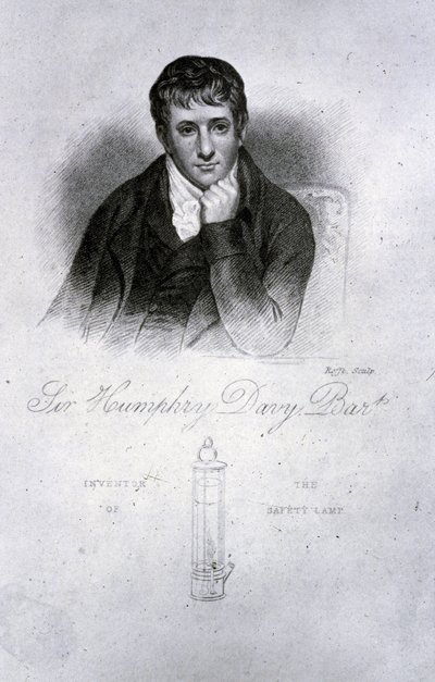 Sir Humphry Davy, chemicus door Frederick (attr. to) Barnard