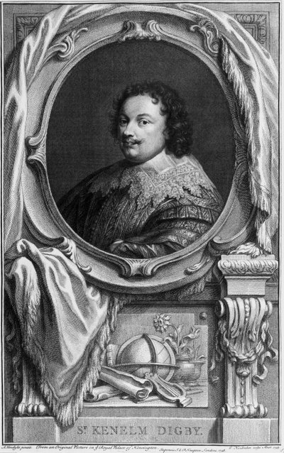 Sir Kenelm Digby, Engelse auteur, marinecommandant en diplomaat, ca. 1645 door Frederick (attr. to) Barnard