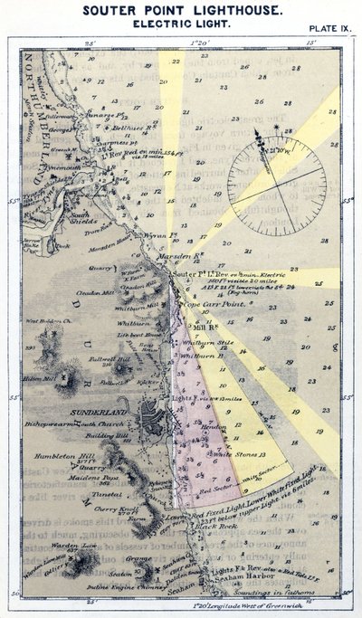 Souter Point vuurtoren door Frederick (attr. to) Barnard