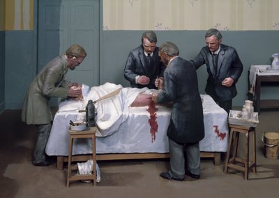 Chirurgische antiseptica Een antiseptische operatie door Ferdinand Georg Waldmuller