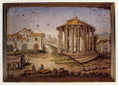 Tempel van Vesta of Hercules Victor, mozaïek, Italië door William Walcutt