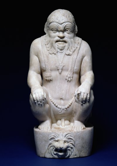 De Egyptische god Bes, van een fontein, Romeins, ca. 130 AD door Hippolyte Lalaise Devéria